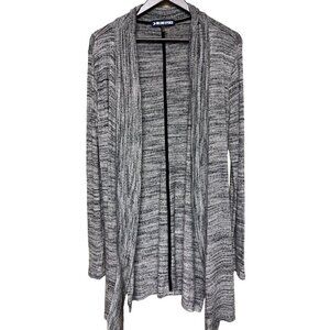 Ink Love Peace Long Open Cardigan Duster Gray Heather Sweater Size Large